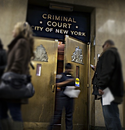 Young arrestees chained together led into the Brooklyn Court House ...